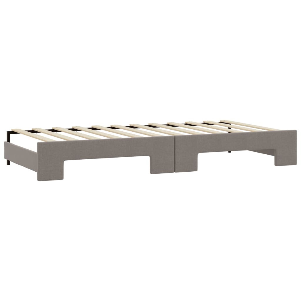vidaXL Καναπές Κρεβάτι Συρόμενος Taupe 80x200 εκ. Υφασμάτινος Συρτάρια
