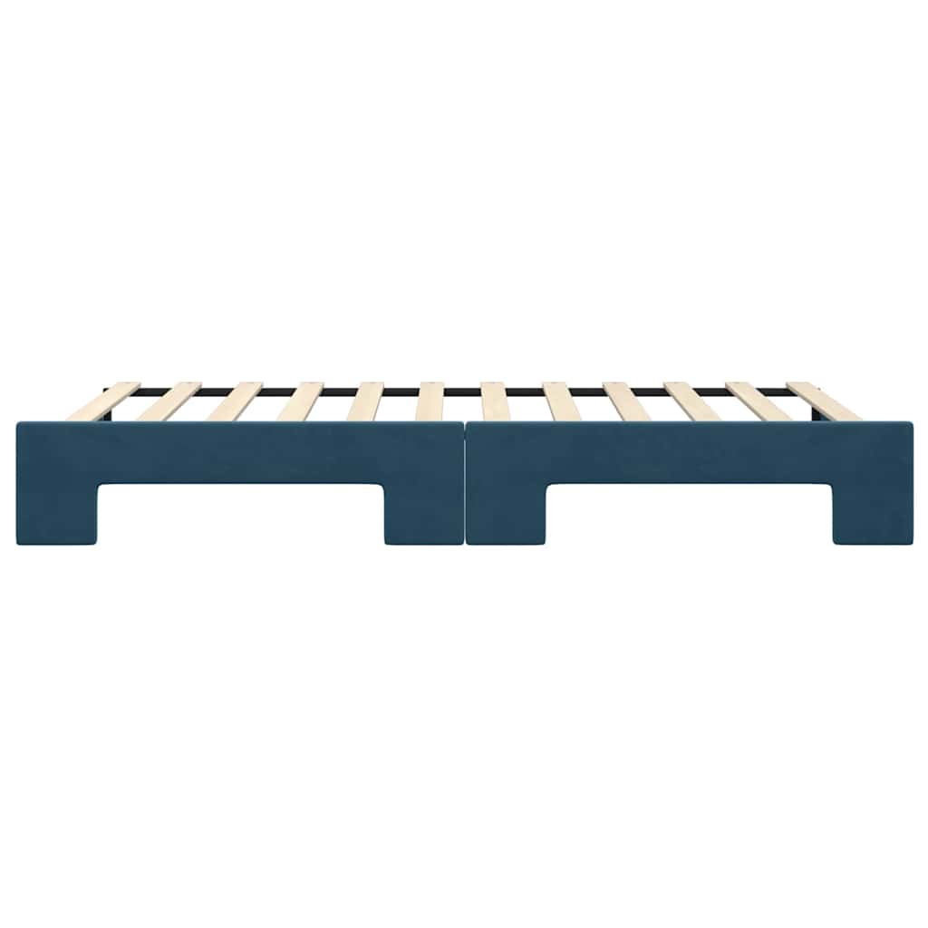 vidaXL Καναπές Κρεβάτι Συρόμενος Μπλε 100 x 200 εκ. Βελούδινος