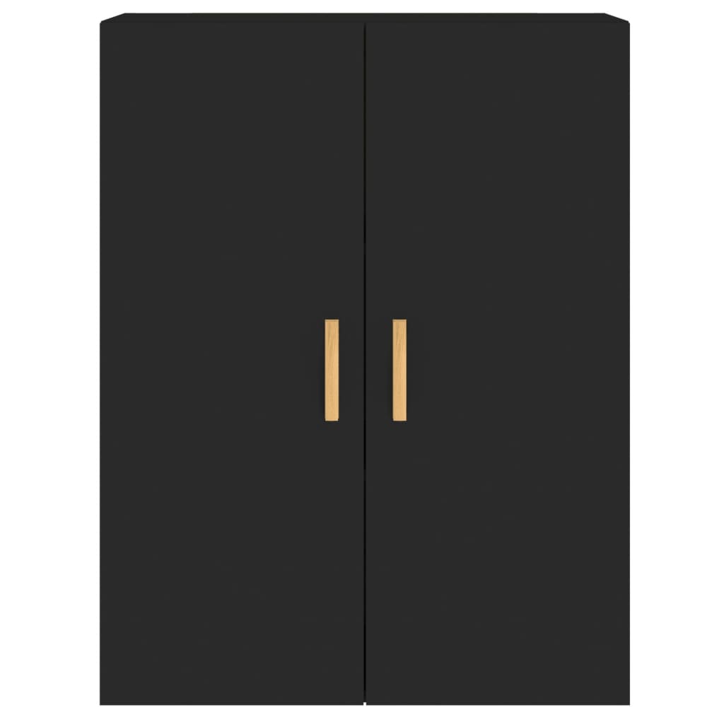 vidaXL Ντουλάπια Τοίχου 2 τεμ. Μαύρα από Επεξεργασμένο Ξύλο
