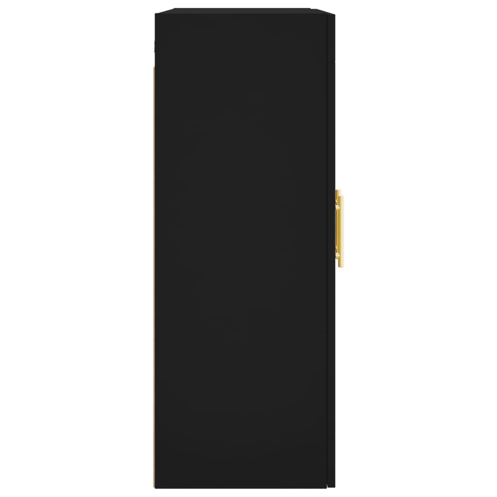 vidaXL Ντουλάπια Τοίχου 2 τεμ. Μαύρα από Επεξεργασμένο Ξύλο