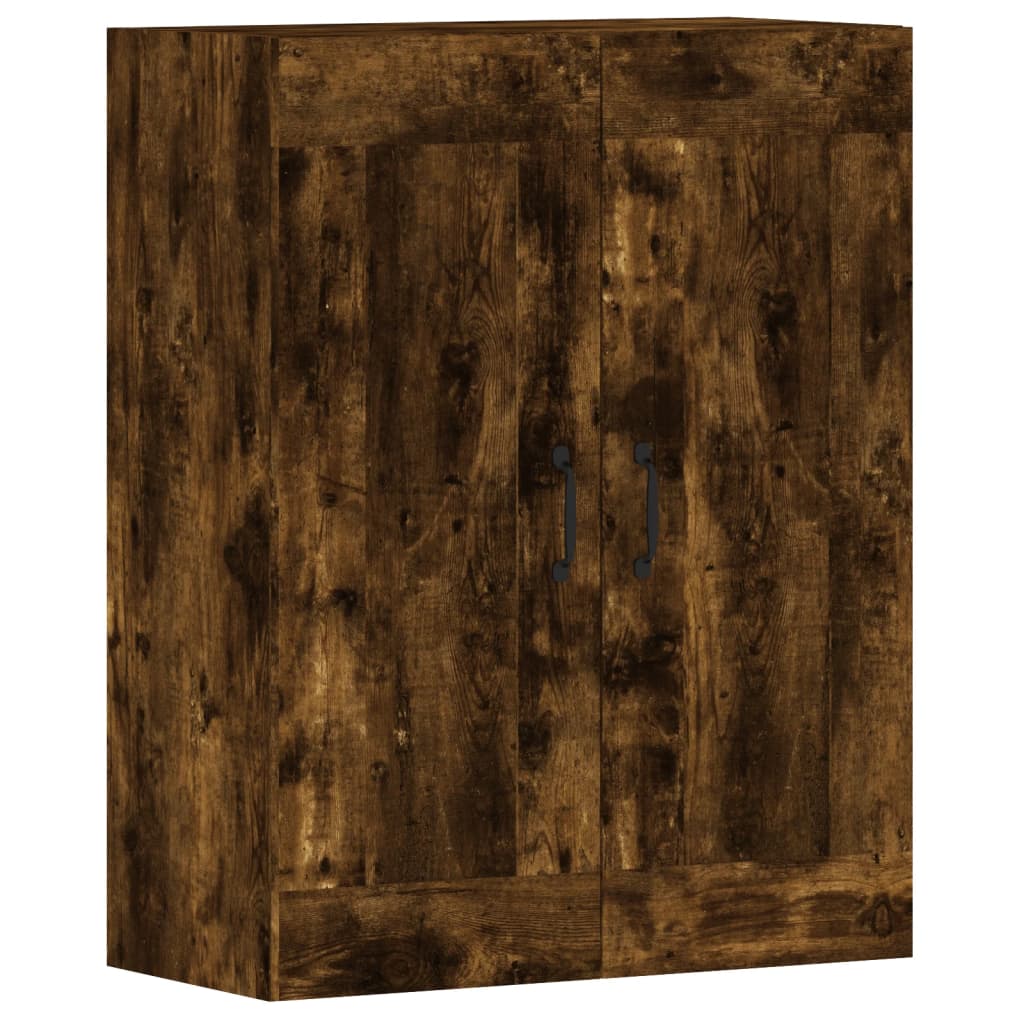 vidaXL Ντουλάπια Τοίχου 2 τεμ. Καπνιστή Δρυς από Επεξεργασμένο Ξύλο