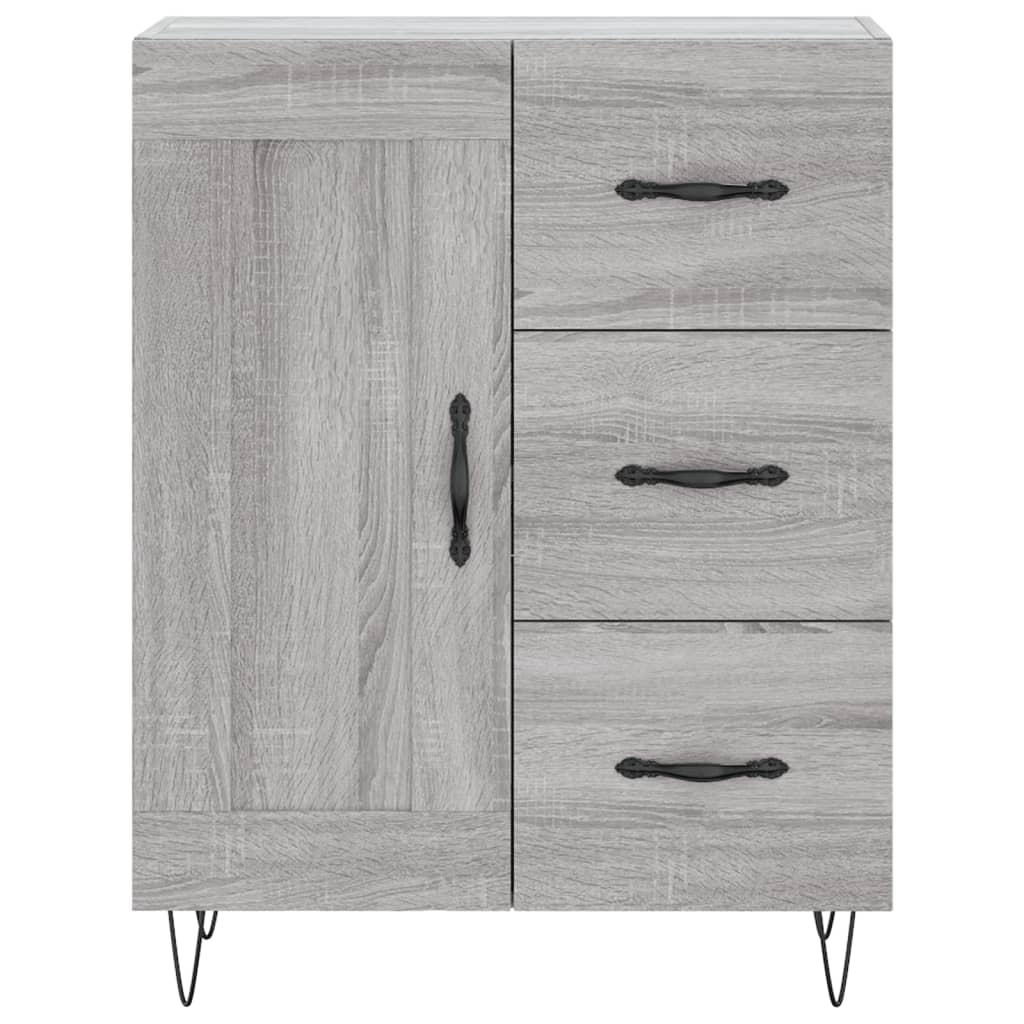 vidaXL Ντουλάπι Γκρι Sonoma 69,5 x 34 x 180 εκ. Επεξεργασμένο Ξύλο