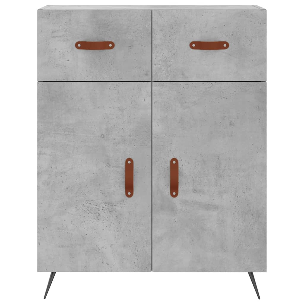 vidaXL Ντουλάπι Γκρι Σκυροδέματος 69,5x34x180 εκ. Επεξεργασμένο Ξύλο