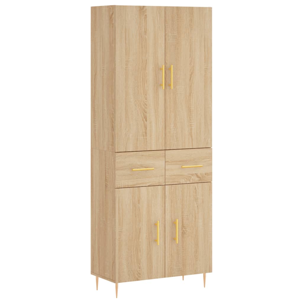 vidaXL Ντουλάπι Sonoma δρυς 69,5 x 34 x 180 εκ. από Επεξεργασμένο Ξύλο