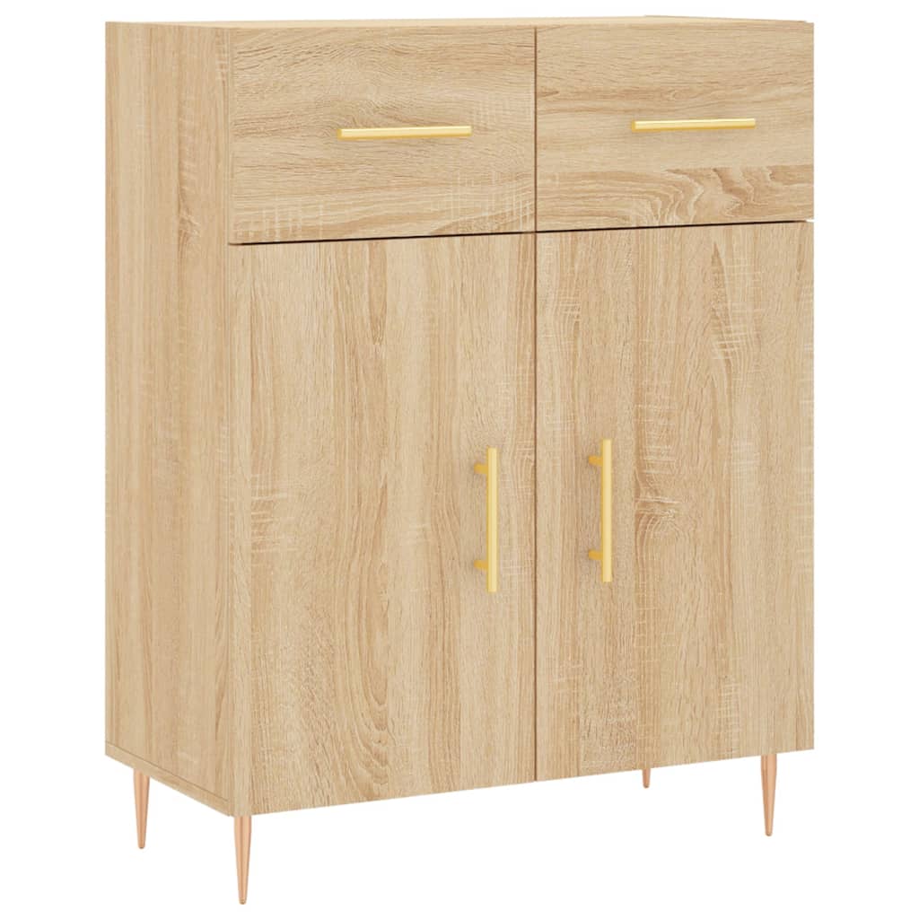 vidaXL Ντουλάπι Sonoma δρυς 69,5 x 34 x 180 εκ. από Επεξεργασμένο Ξύλο