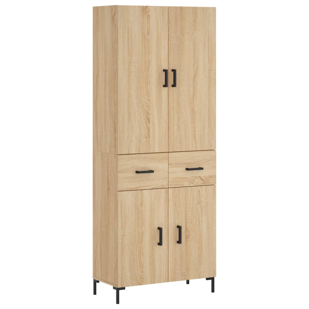 vidaXL Ντουλάπι Sonoma δρυς 69,5 x 34 x 180 εκ. από Επεξεργασμένο Ξύλο