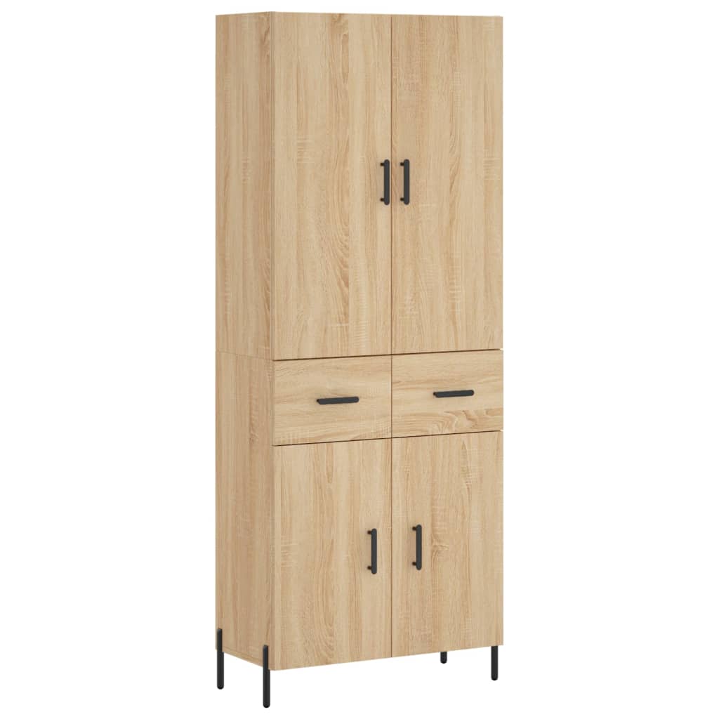 vidaXL Ντουλάπι Sonoma δρυς 69,5 x 34 x 180 εκ. από Επεξεργασμένο Ξύλο