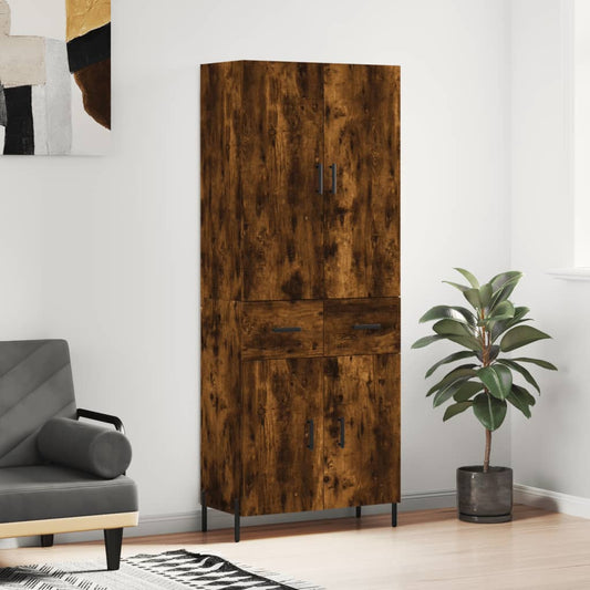 vidaXL Ντουλάπι Καπνιστή Δρυς 69,5x34x180 εκ. από Επεξεργασμένο Ξύλο