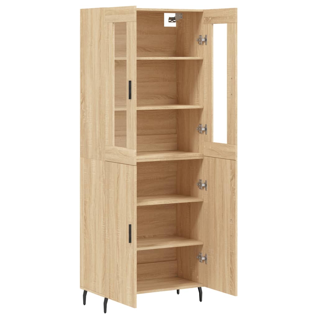 vidaXL Ντουλάπι Sonoma δρυς 69,5 x 34 x 180 εκ. από Επεξεργασμένο Ξύλο