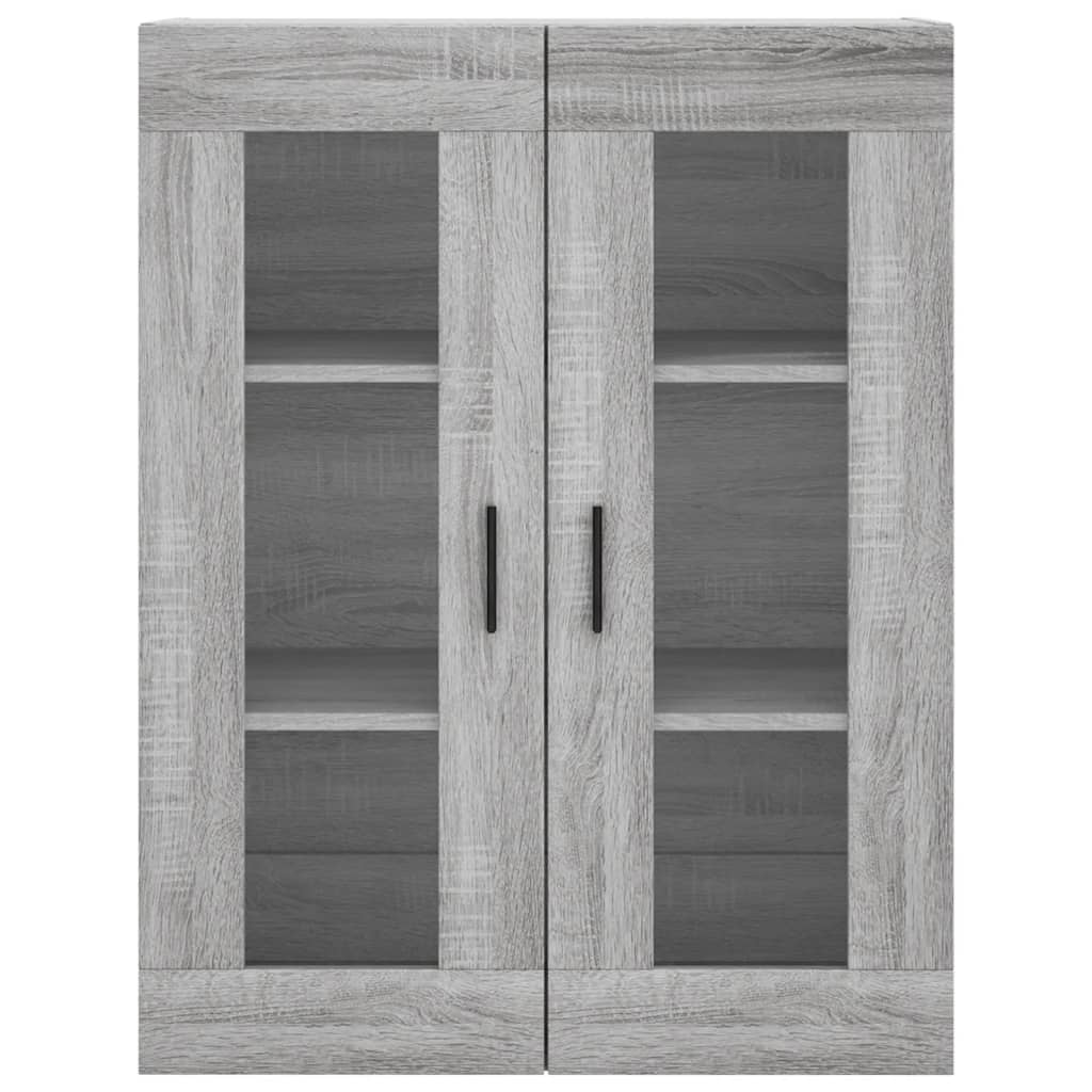 vidaXL Ντουλάπι Γκρι Sonoma 69,5 x 34 x 180 εκ. Επεξεργασμένο Ξύλο