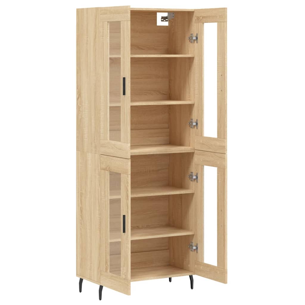 vidaXL Ντουλάπι Sonoma δρυς 69,5 x 34 x 180 εκ. από Επεξεργασμένο Ξύλο
