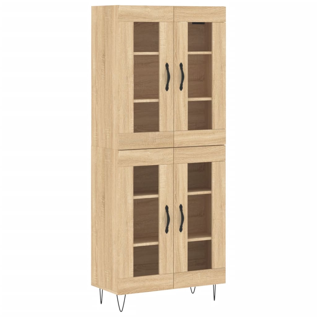 vidaXL Ντουλάπι Sonoma δρυς 69,5 x 34 x 180 εκ. από Επεξεργασμένο Ξύλο