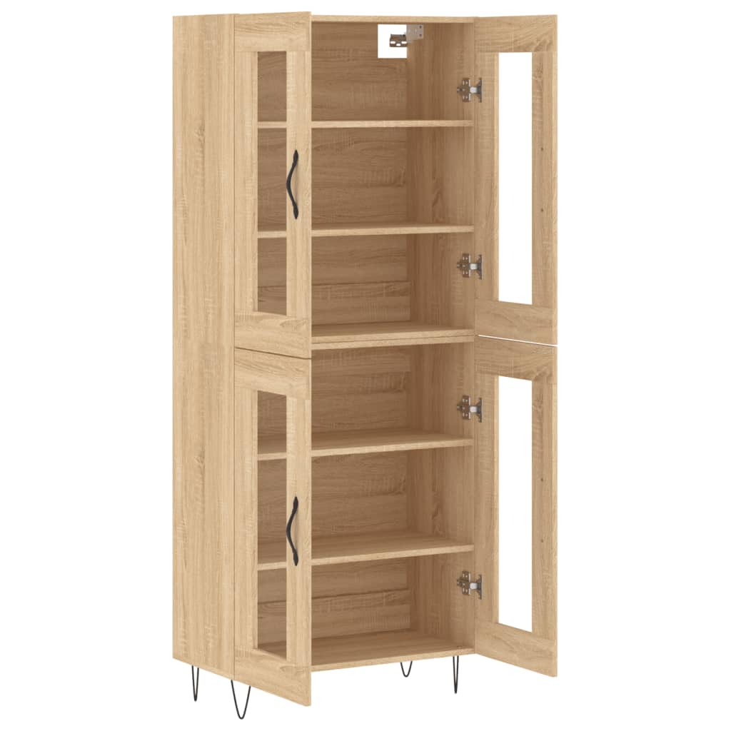 vidaXL Ντουλάπι Sonoma δρυς 69,5 x 34 x 180 εκ. από Επεξεργασμένο Ξύλο