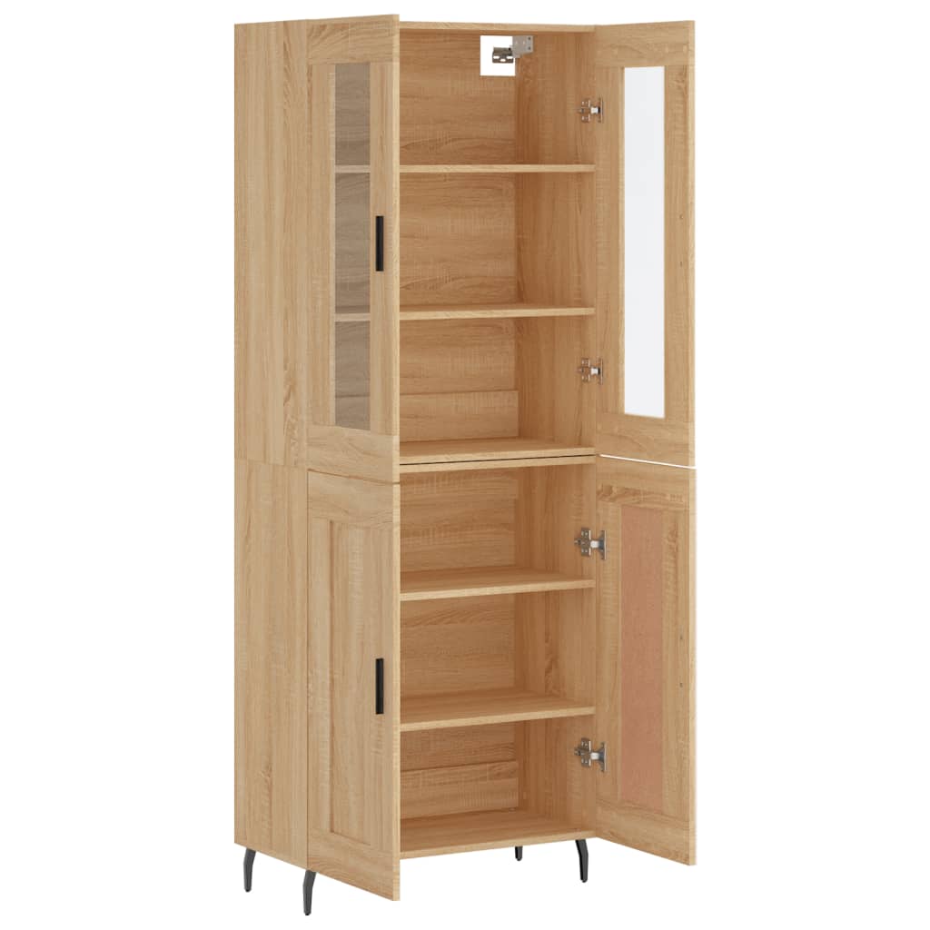 vidaXL Ντουλάπι Sonoma δρυς 69,5 x 34 x 180 εκ. από Επεξεργασμένο Ξύλο