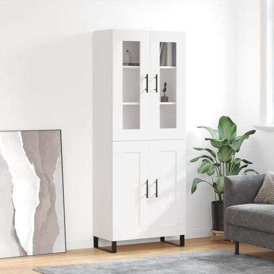 vidaXL Ντουλάπι Λευκό 69,5x34x180 εκ. από Επεξεργασμένο Ξύλο