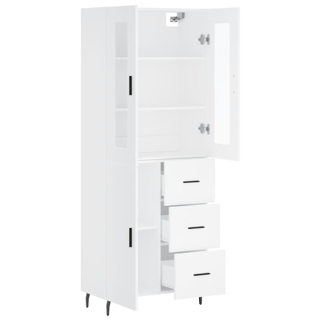 vidaXL Ντουλάπι Λευκό 69,5x34x180 εκ. από Επεξεργασμένο Ξύλο