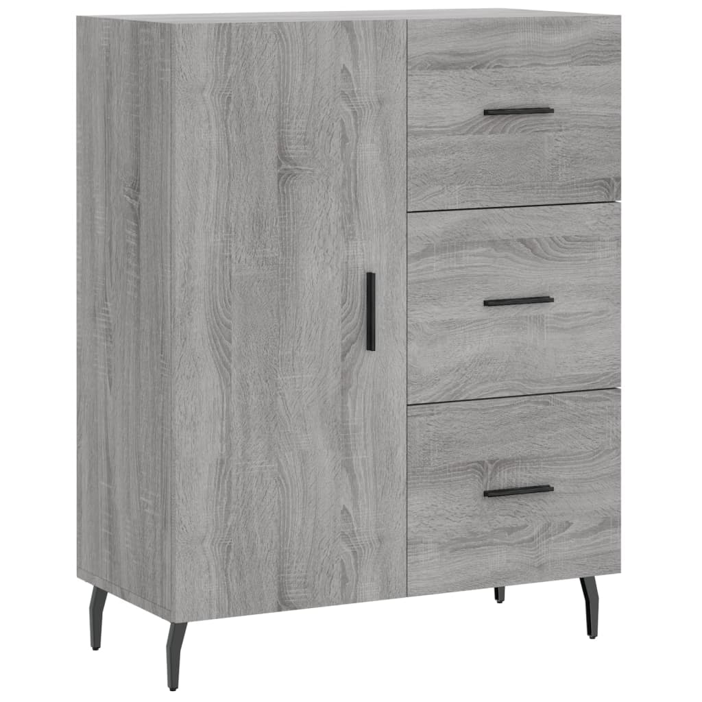 vidaXL Ντουλάπι Γκρι Sonoma 69,5 x 34 x 180 εκ. Επεξεργασμένο Ξύλο