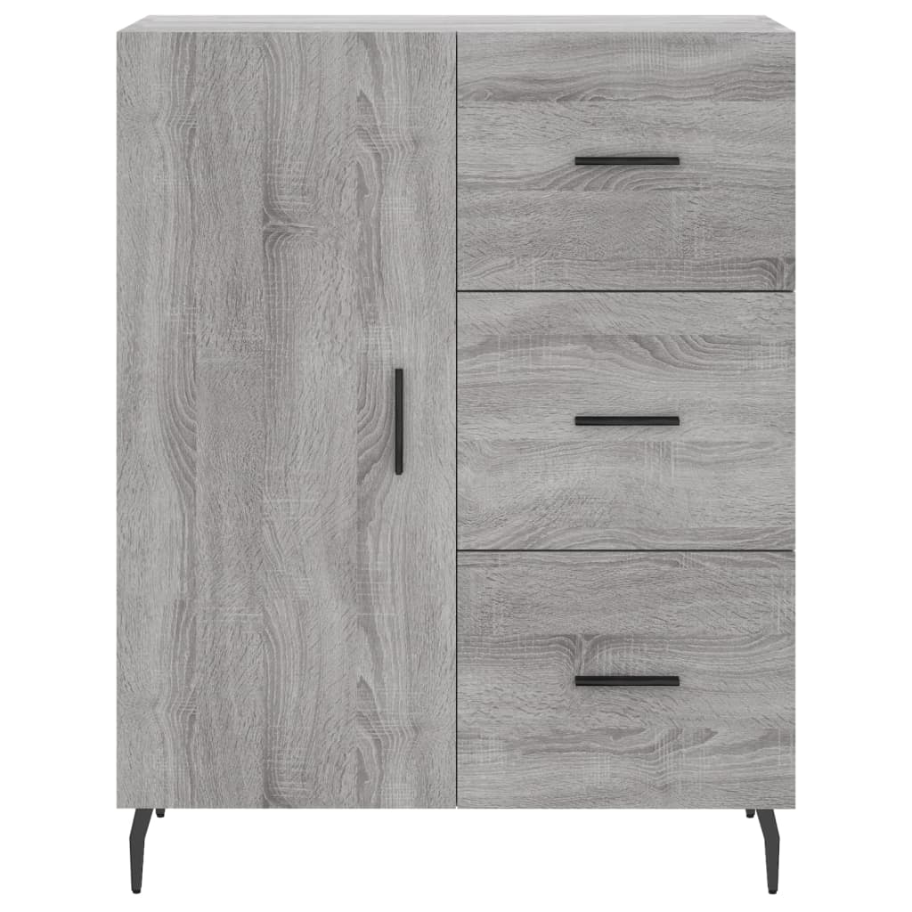 vidaXL Ντουλάπι Γκρι Sonoma 69,5 x 34 x 180 εκ. Επεξεργασμένο Ξύλο