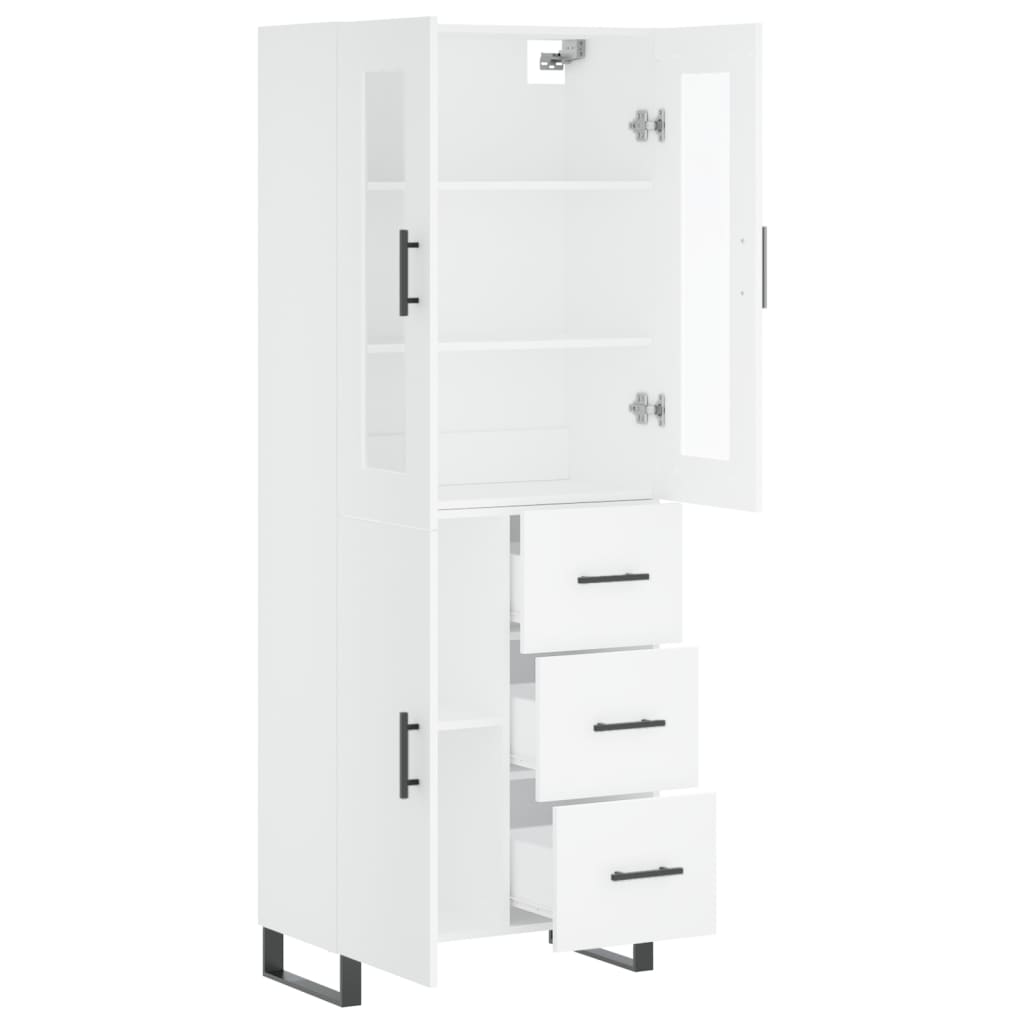 vidaXL Ντουλάπι Λευκό 69,5x34x180 εκ. από Επεξεργασμένο Ξύλο