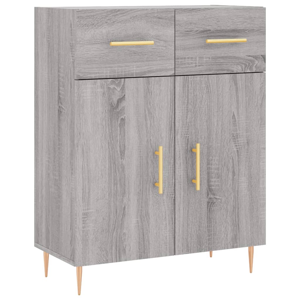 vidaXL Ντουλάπι Γκρι Sonoma 69,5 x 34 x 180 εκ. Επεξεργασμένο Ξύλο