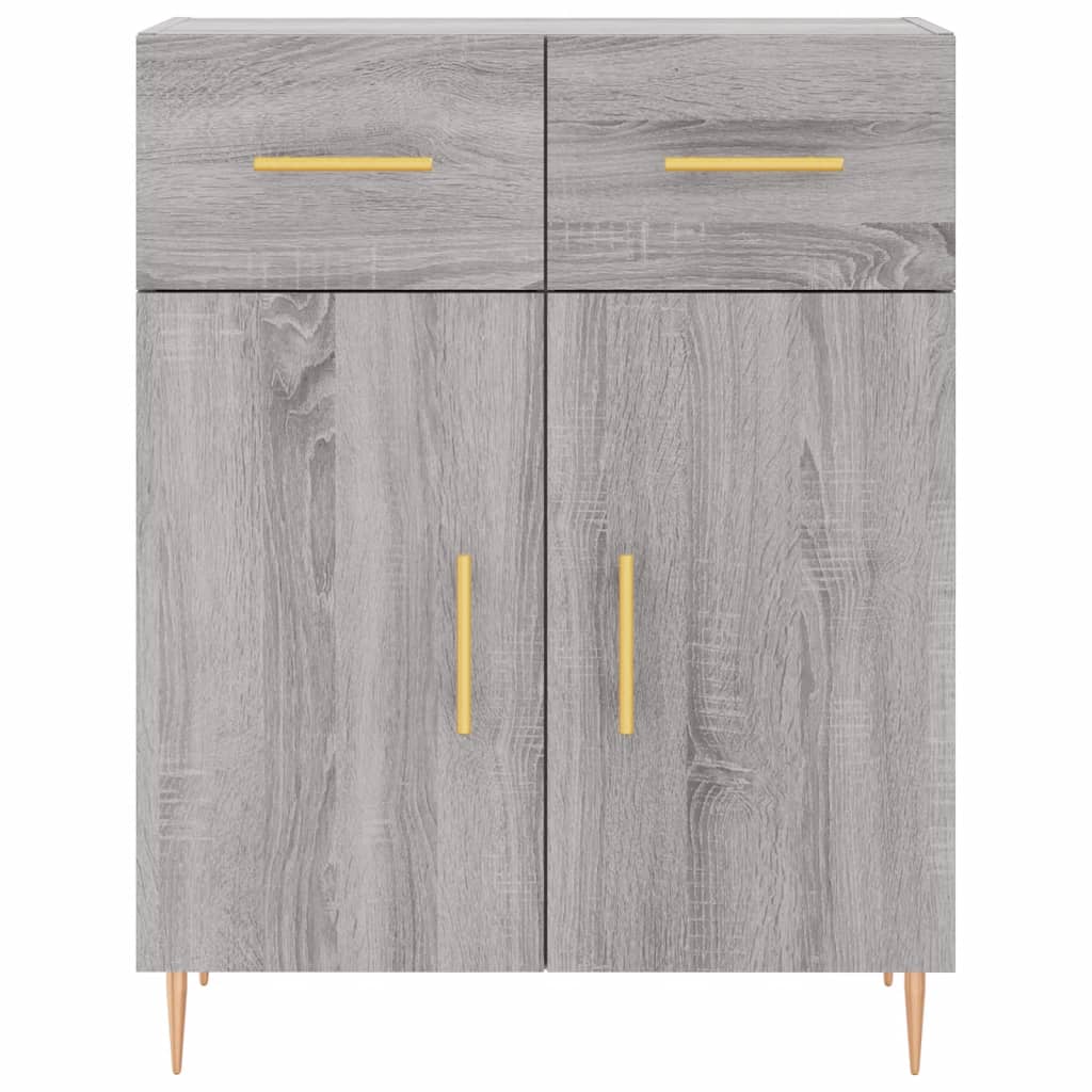 vidaXL Ντουλάπι Γκρι Sonoma 69,5 x 34 x 180 εκ. Επεξεργασμένο Ξύλο