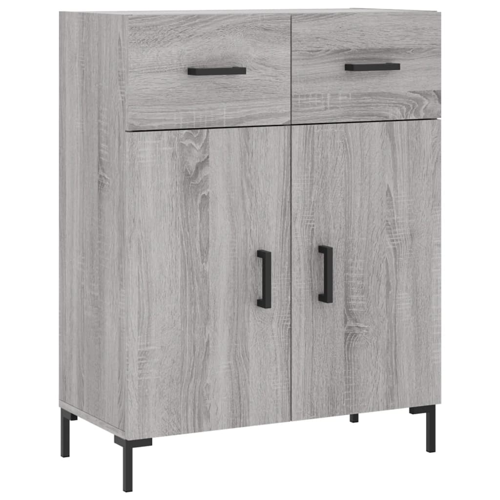 vidaXL Ντουλάπι Γκρι Sonoma 69,5 x 34 x 180 εκ. Επεξεργασμένο Ξύλο