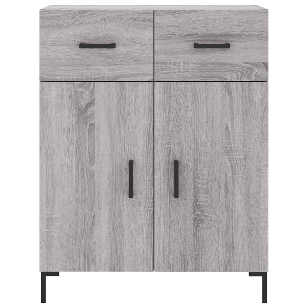 vidaXL Ντουλάπι Γκρι Sonoma 69,5 x 34 x 180 εκ. Επεξεργασμένο Ξύλο