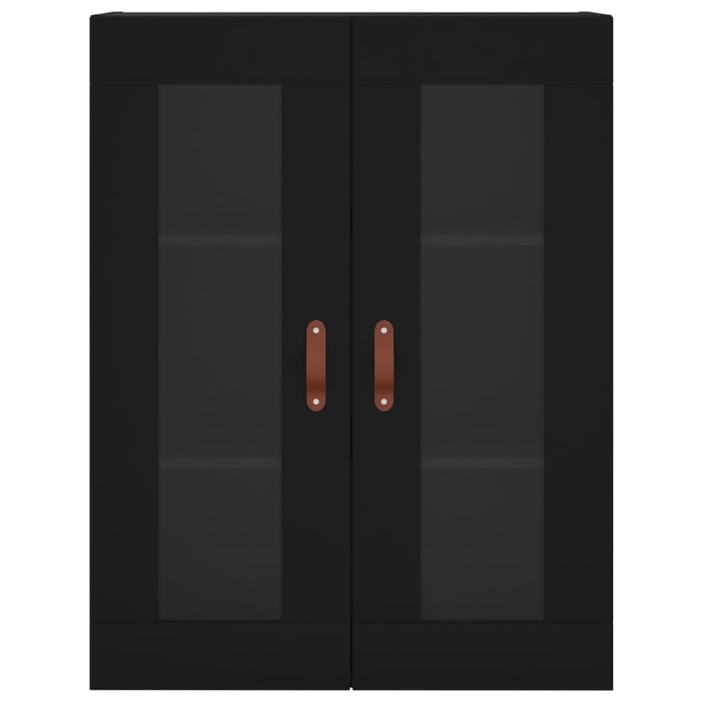 vidaXL Ντουλάπι Μαύρο 69,5x34x180 εκ. από Επεξεργασμένο Ξύλο