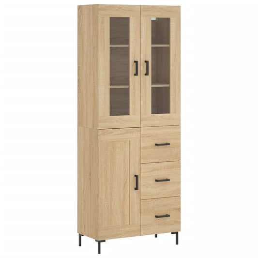 vidaXL Ντουλάπι Sonoma δρυς 69,5 x 34 x 180 εκ. από Επεξεργασμένο Ξύλο