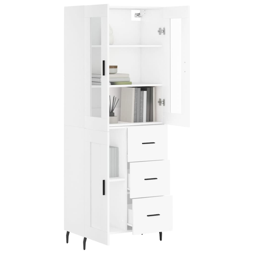 vidaXL Ντουλάπι Λευκό 69,5x34x180 εκ. από Επεξεργασμένο Ξύλο