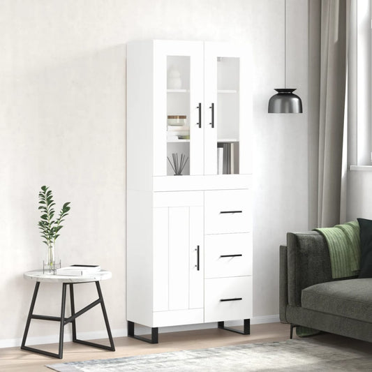 vidaXL Ντουλάπι Λευκό 69,5x34x180 εκ. από Επεξεργασμένο Ξύλο
