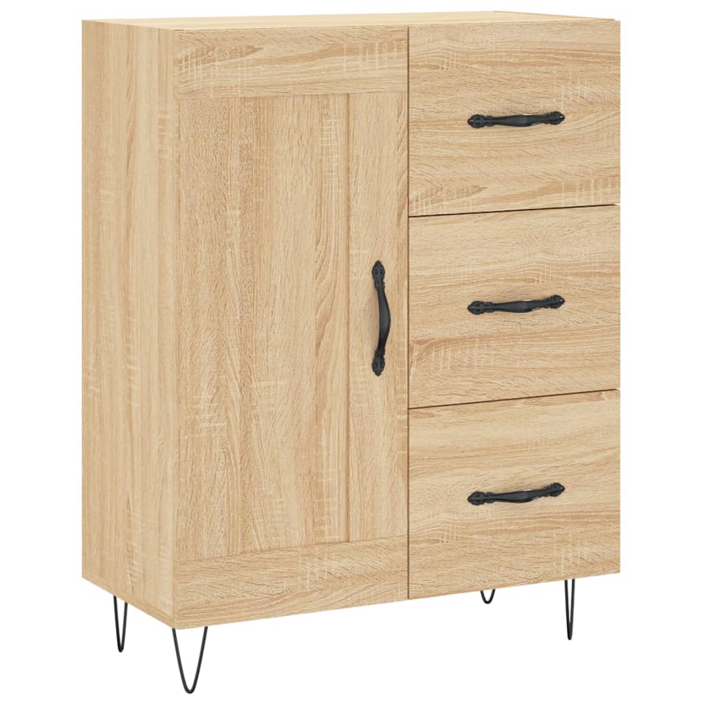 vidaXL Ντουλάπι Sonoma δρυς 69,5 x 34 x 180 εκ. από Επεξεργασμένο Ξύλο