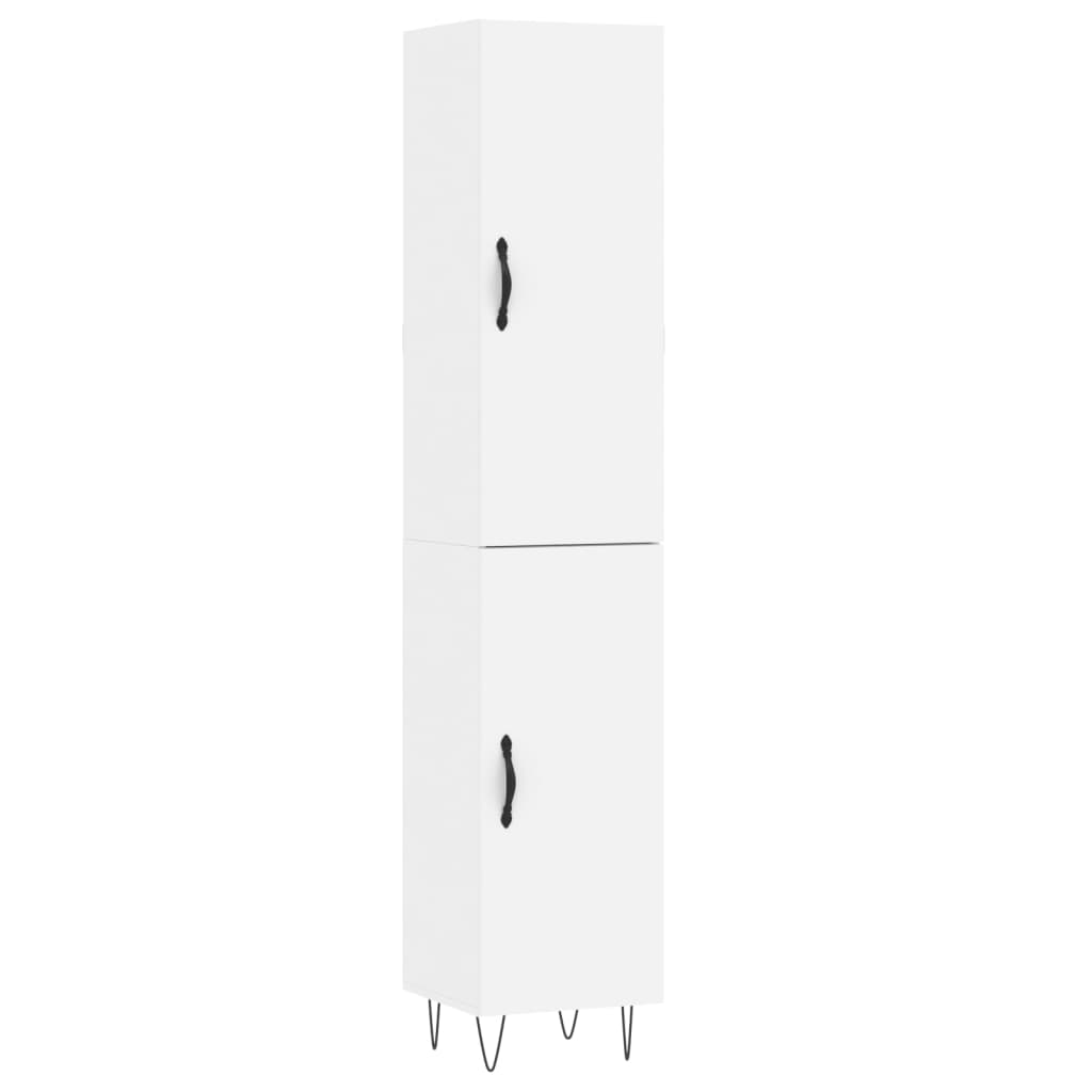 vidaXL Ντουλάπι Λευκό 34,5 x 34 x 180 εκ. από Επεξεργασμένο Ξύλο