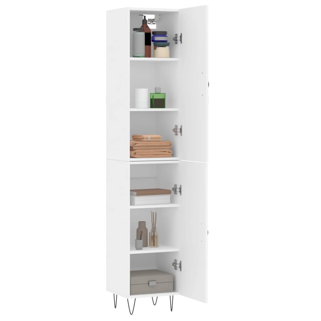 vidaXL Ντουλάπι Λευκό 34,5 x 34 x 180 εκ. από Επεξεργασμένο Ξύλο