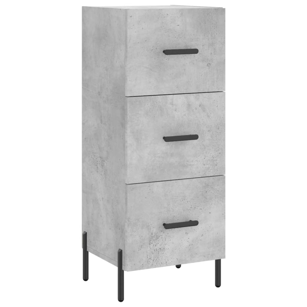 vidaXL Ντουλάπι Γκρι Σκυροδέματος 34,5x34x180 εκ. Επεξεργασμένο Ξύλο