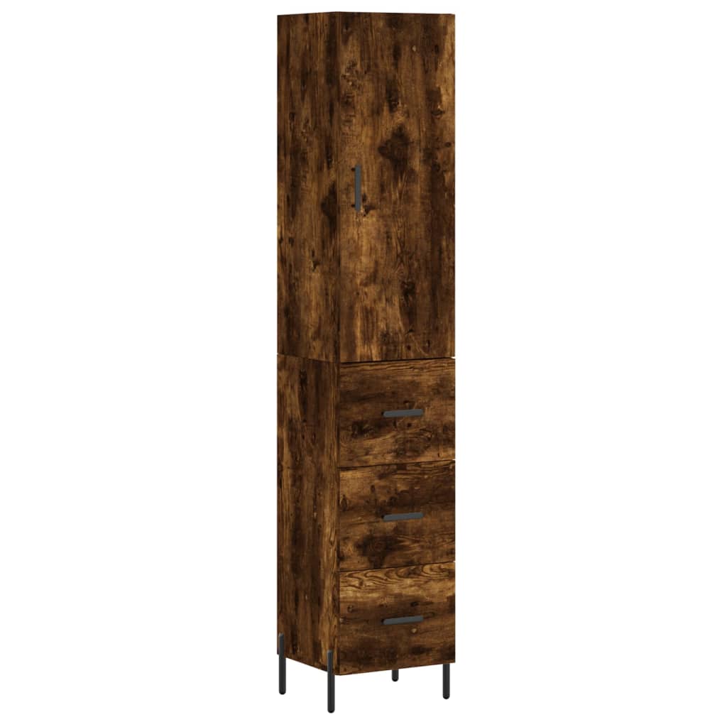 vidaXL Ντουλάπι Καπνιστή δρυς 34,5x34x180 εκ. από Επεξεργασμένο Ξύλο