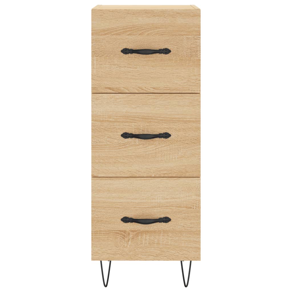 vidaXL Μπουφές Sonoma δρυς 34,5 x 34 x 180 εκ. από Επεξεργασμένο Ξύλο