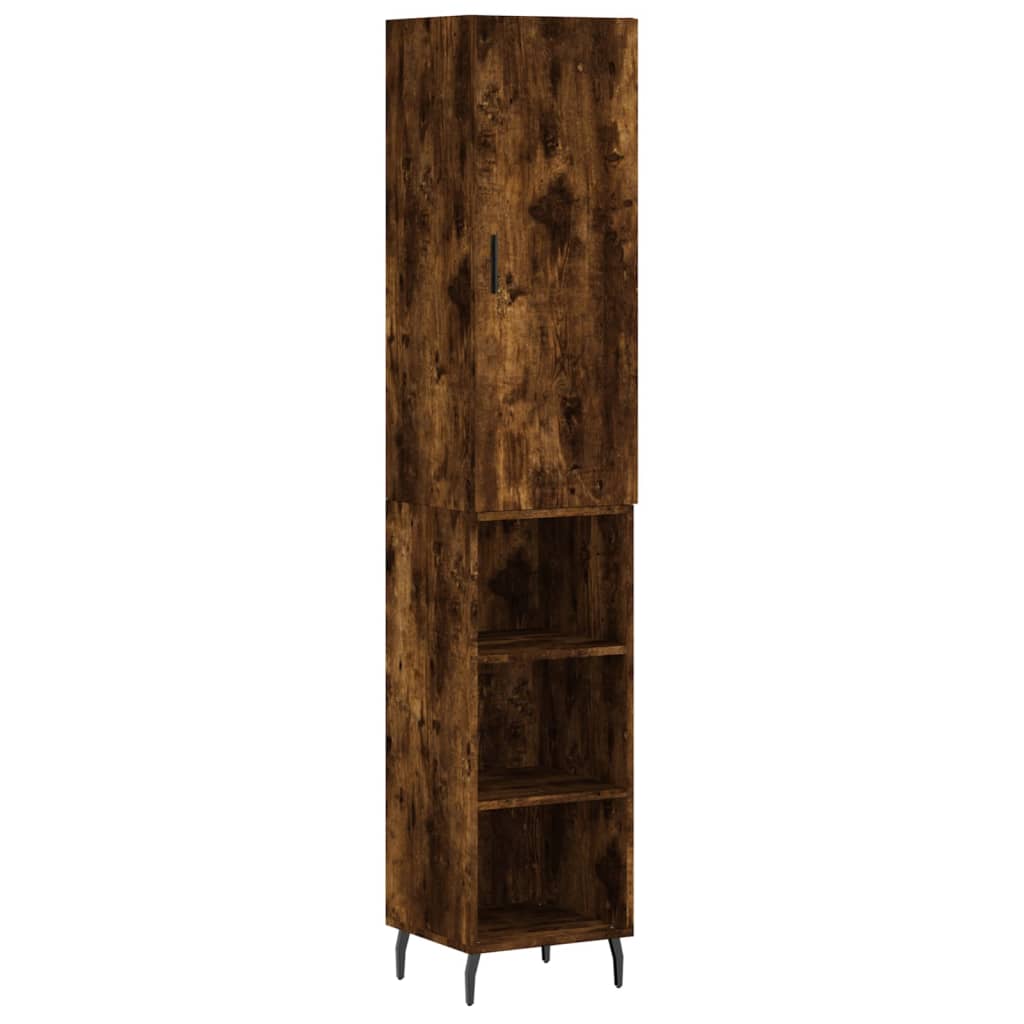 vidaXL Ντουλάπι Καπνιστή δρυς 34,5x34x180 εκ. από Επεξεργασμένο Ξύλο