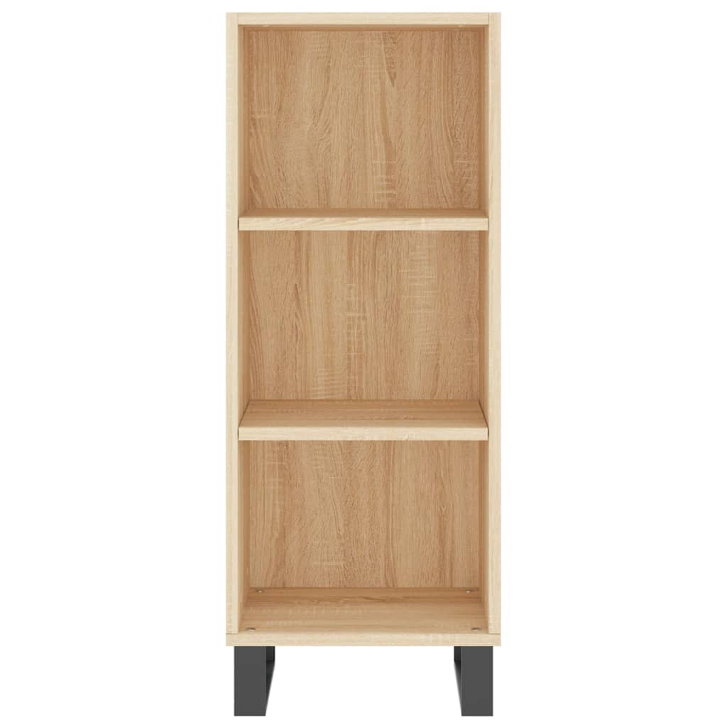vidaXL Μπουφές Sonoma δρυς 34,5 x 34 x 180 εκ. από Επεξεργασμένο Ξύλο