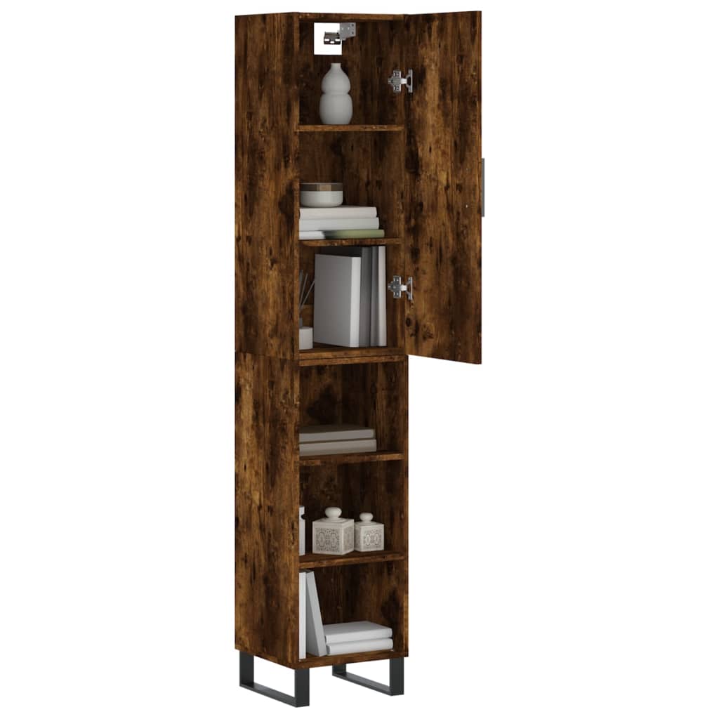 vidaXL Ντουλάπι Καπνιστή δρυς 34,5x34x180 εκ. από Επεξεργασμένο Ξύλο
