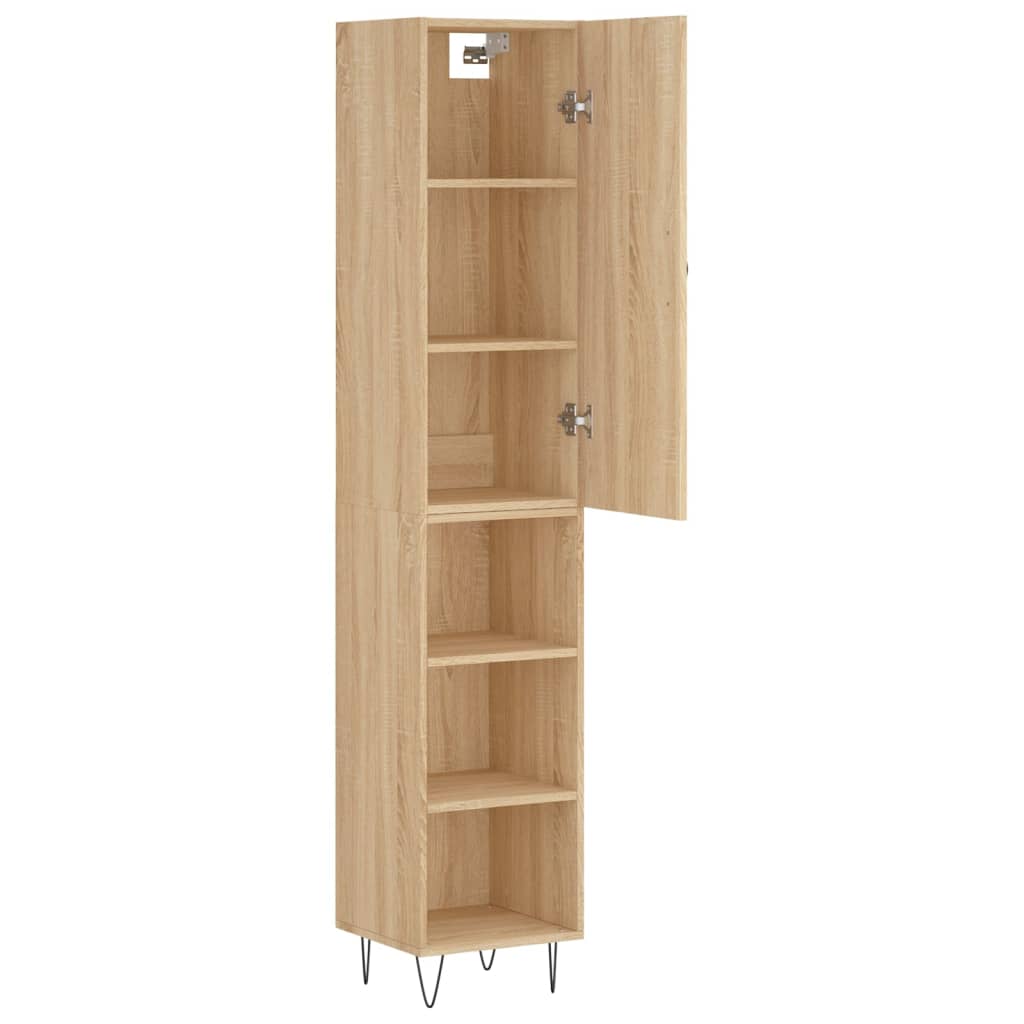 vidaXL Μπουφές Sonoma δρυς 34,5 x 34 x 180 εκ. από Επεξεργασμένο Ξύλο