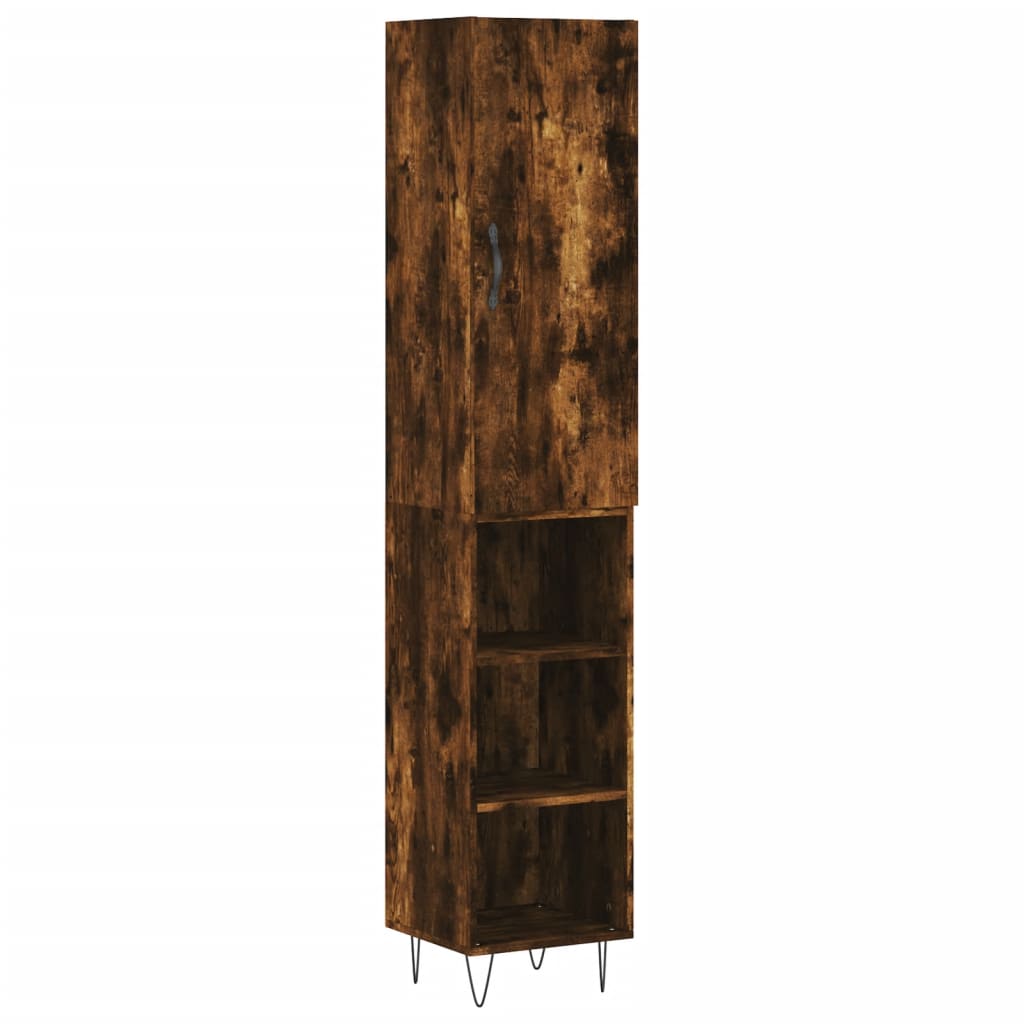 vidaXL Ντουλάπι Καπνιστή δρυς 34,5x34x180 εκ. από Επεξεργασμένο Ξύλο