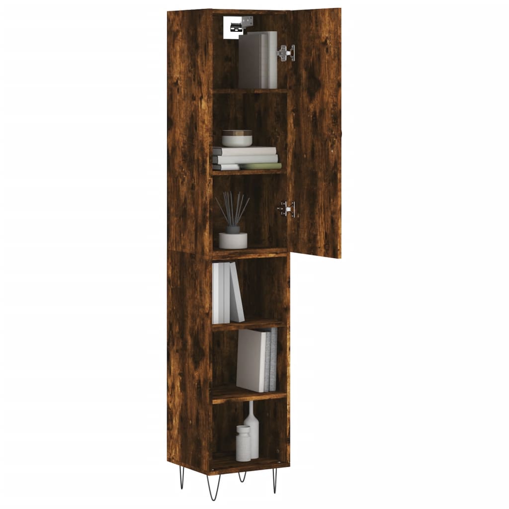 vidaXL Ντουλάπι Καπνιστή δρυς 34,5x34x180 εκ. από Επεξεργασμένο Ξύλο