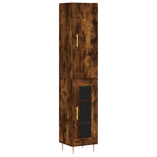 vidaXL Ντουλάπι Καπνιστή δρυς 34,5x34x180 εκ. από Επεξεργασμένο Ξύλο
