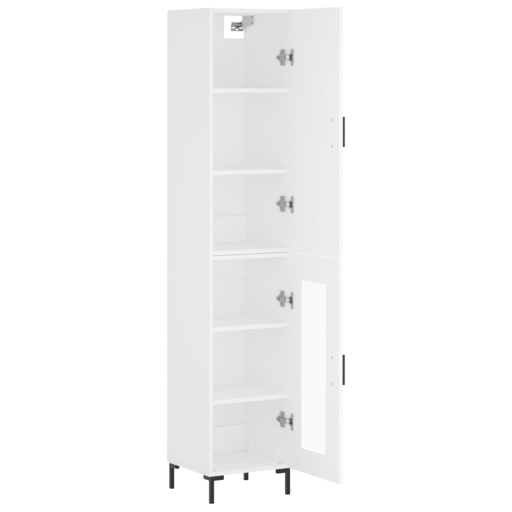 vidaXL Ντουλάπι Λευκό 34,5 x 34 x 180 εκ. από Επεξεργασμένο Ξύλο