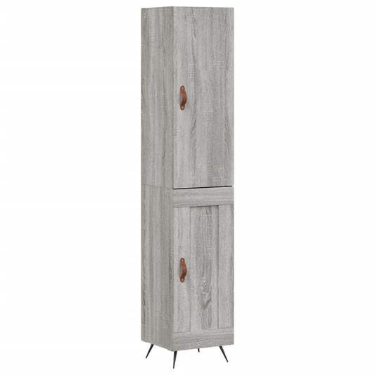 vidaXL Μπουφές Sonoma Γκρι 34,5 x 34 x 180 εκ. από Επεξεργασμένο Ξύλο