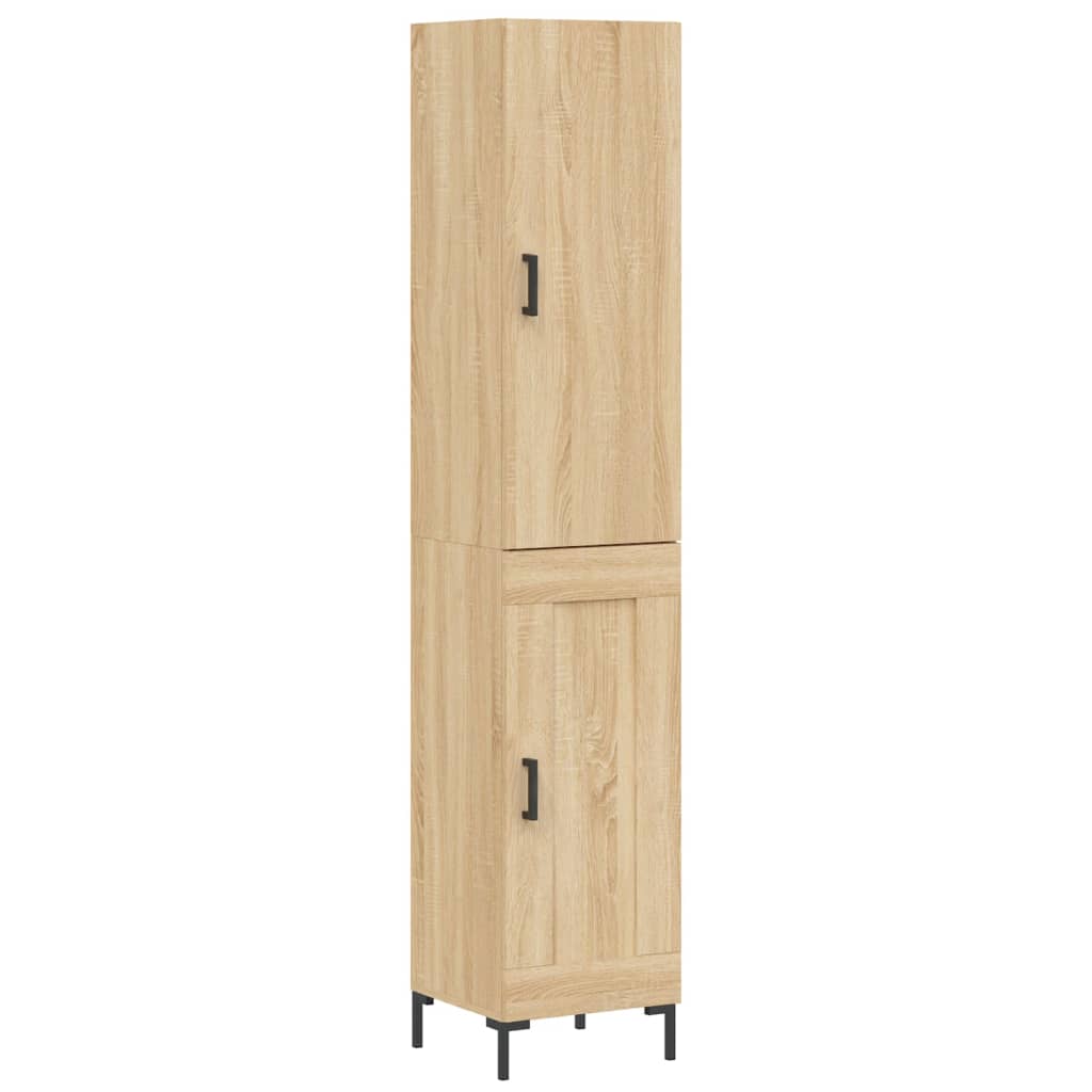 vidaXL Μπουφές Sonoma δρυς 34,5 x 34 x 180 εκ. από Επεξεργασμένο Ξύλο