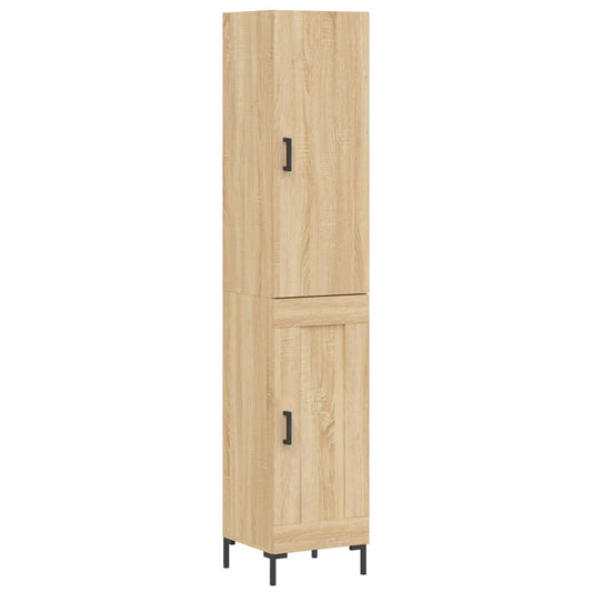 vidaXL Μπουφές Sonoma δρυς 34,5 x 34 x 180 εκ. από Επεξεργασμένο Ξύλο