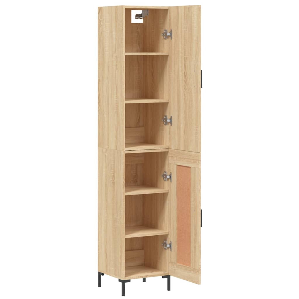 vidaXL Μπουφές Sonoma δρυς 34,5 x 34 x 180 εκ. από Επεξεργασμένο Ξύλο