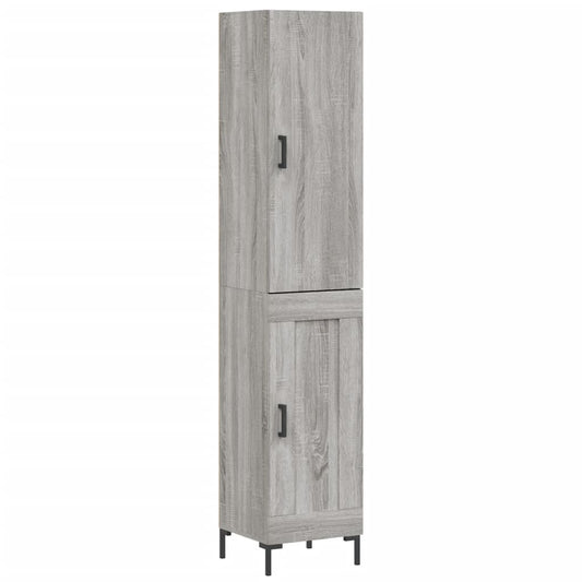 vidaXL Μπουφές Sonoma Γκρι 34,5 x 34 x 180 εκ. από Επεξεργασμένο Ξύλο